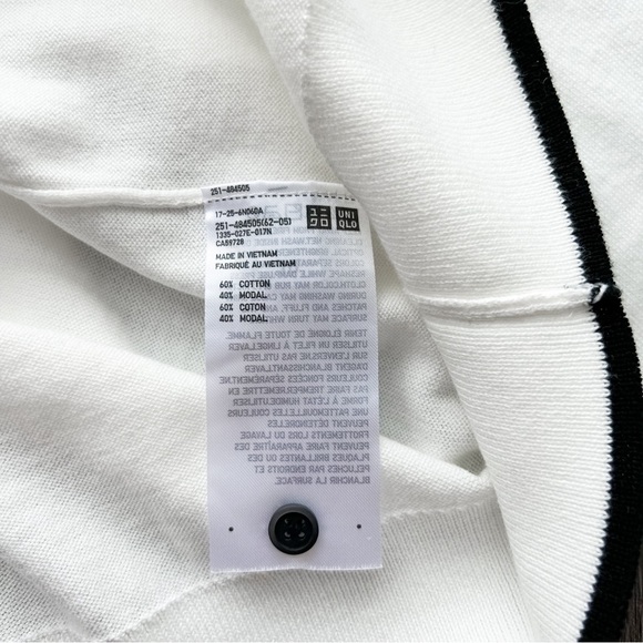 Uniqlo white and black crewneck cardigan - Picture 11 of 11